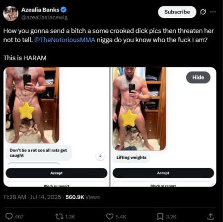 Conor Mcgregor Caught Up In Nude Pic Scandal After Azealia Banks Leak