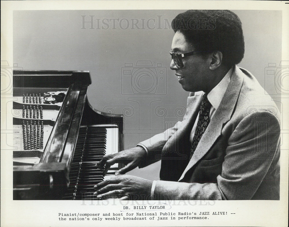 Dr Billy Taylor Pianist Composer Host Npr Jazz Alive 1980 Vintage Press Photo Print Historic