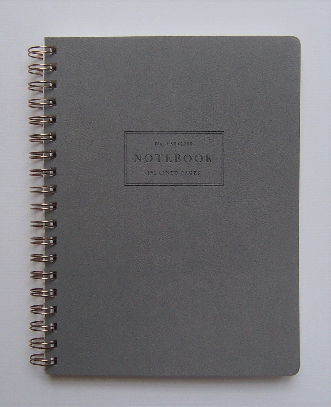 Fringe Studio Caslon Gray Spiral Notebook Faux Leather 9 75 X 7 25 192