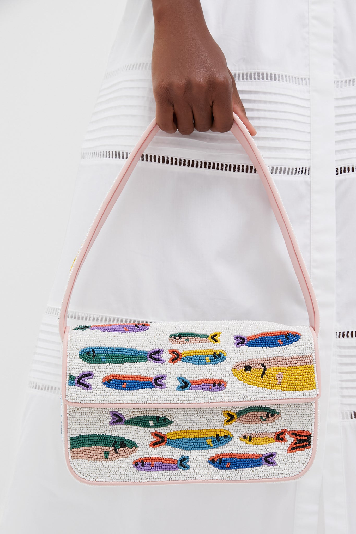 Pop Sardines Tommy Beaded Bag Staud