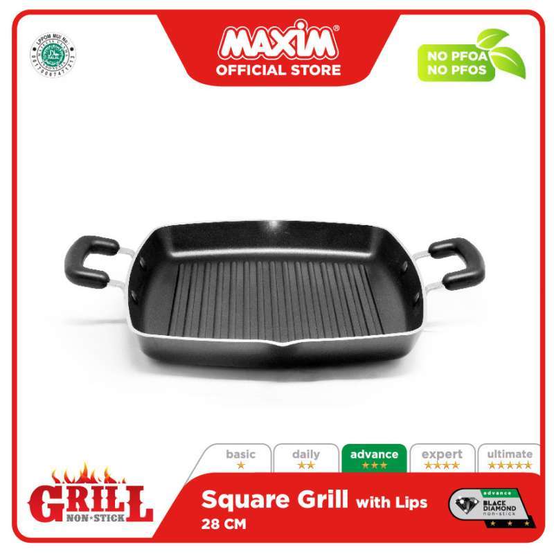 Promo Maxim Grill Alat Pemanggang Teflon 28Cm French Grill Diskon 20% Di  Seller Maxim Shop - Gandamekar, Kab. Bekasi | Blibli