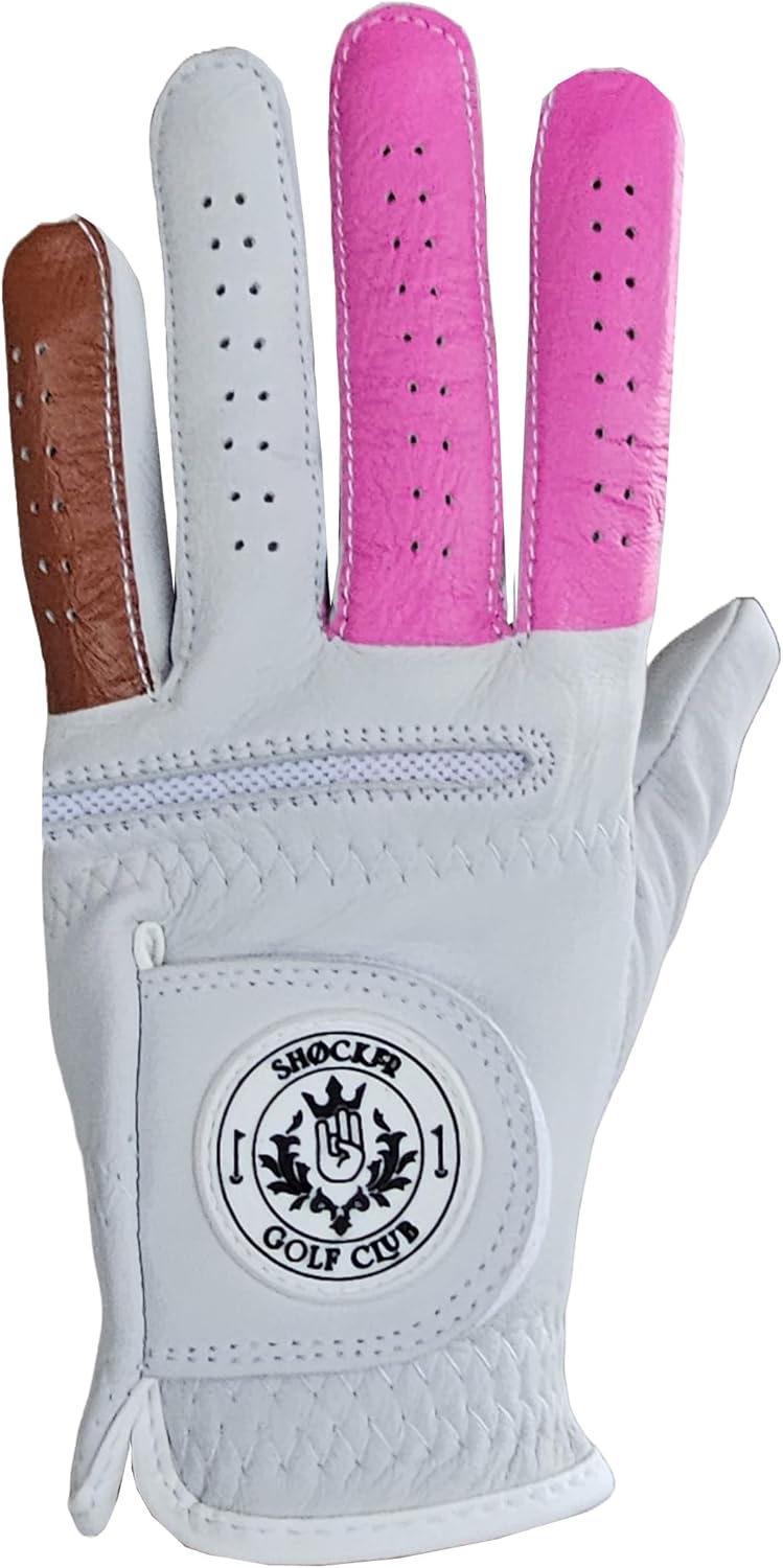 Scale Wear Shocker Golf Glove Premium 100% Cabretta Leather Durable Grip  Adult White Men's Gloves Funny Gag Gift Shoker Mens Left Right Sizes Small  ...
