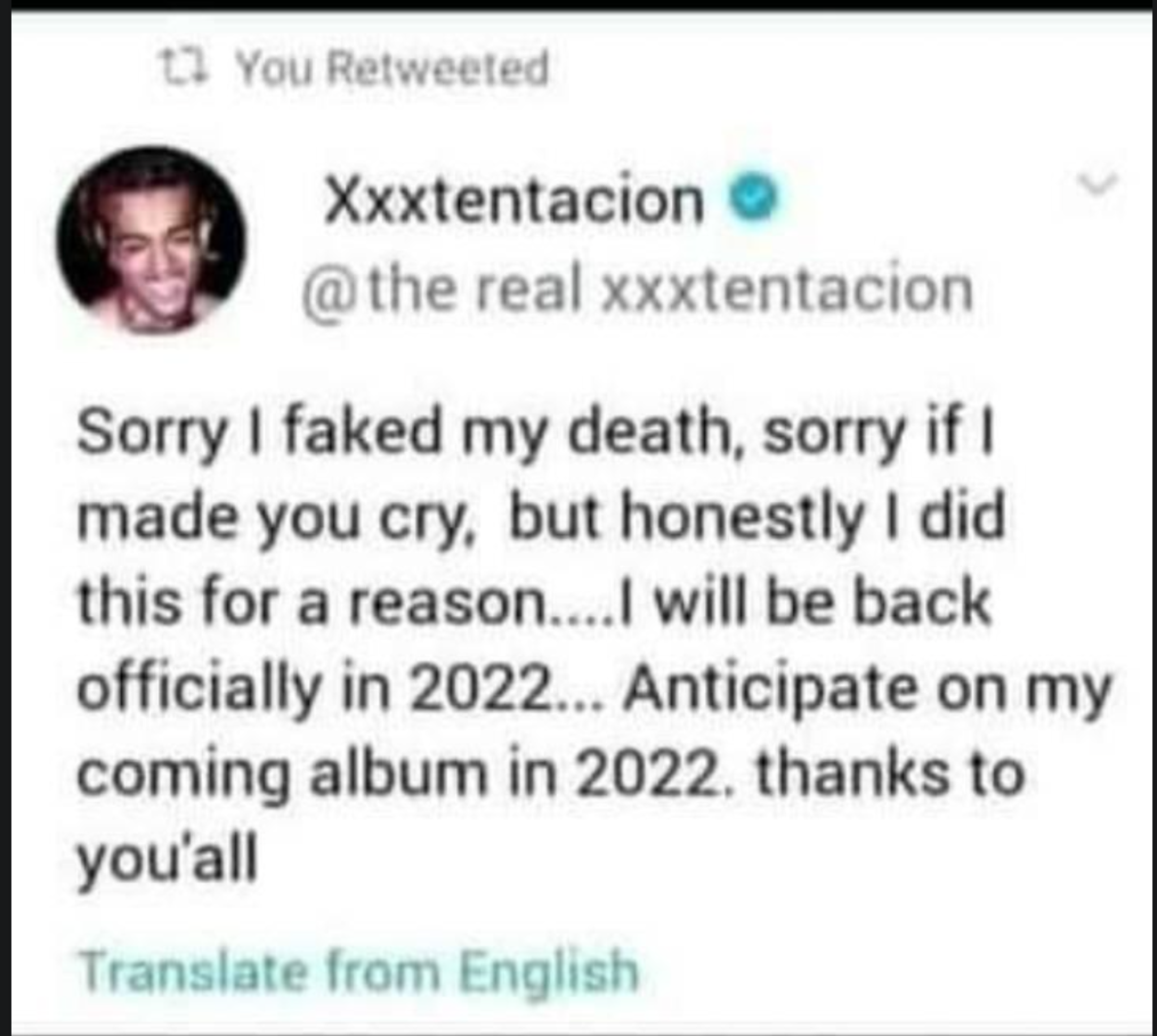 Xxxtentacion Fake Death
