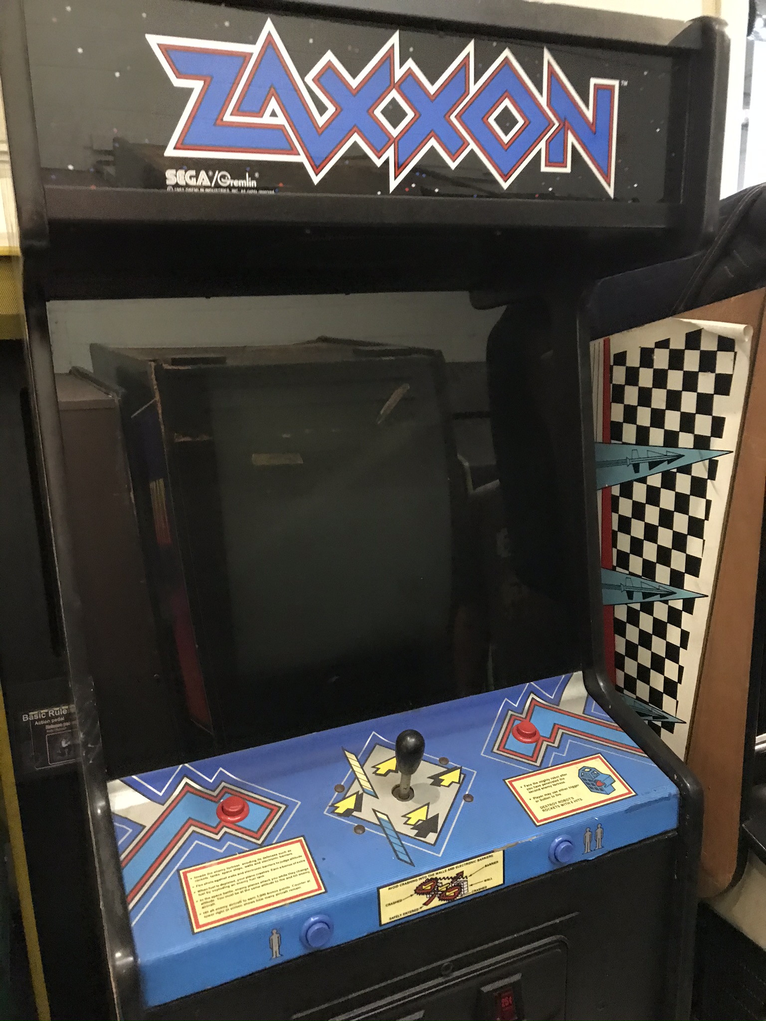Zaxxon Arcade Cabinet Video Game Art Arcade Marquee 8K Hd Wallpaper